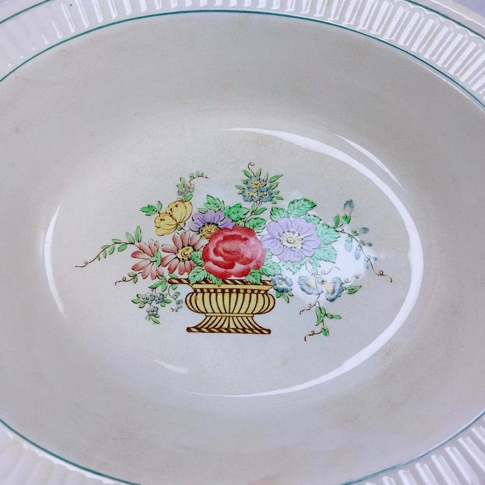 2- Vintage Belmar Wedgewood Open Veg Dish Floral Basket England AK6387 11